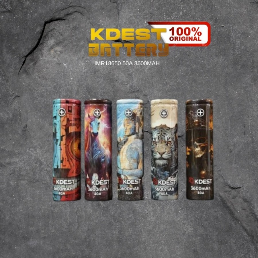 KDEST Authentic Batre Baterai Motif 18650 3600mAh 40A