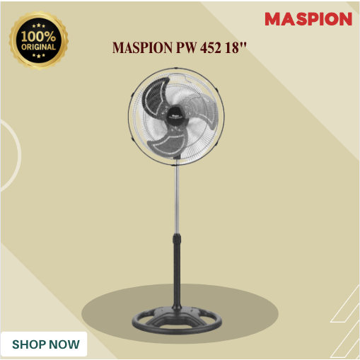 MASPION KIPAS ANGIN POWER FAN PW 452 18" / PW-452-18" / 18" PW 452 /PW452 18"/ORIGINAL BERGARANSI
