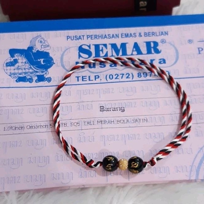 Gelang Tali Tridatu Variais Emas Satin 01gram Semar Nusantara