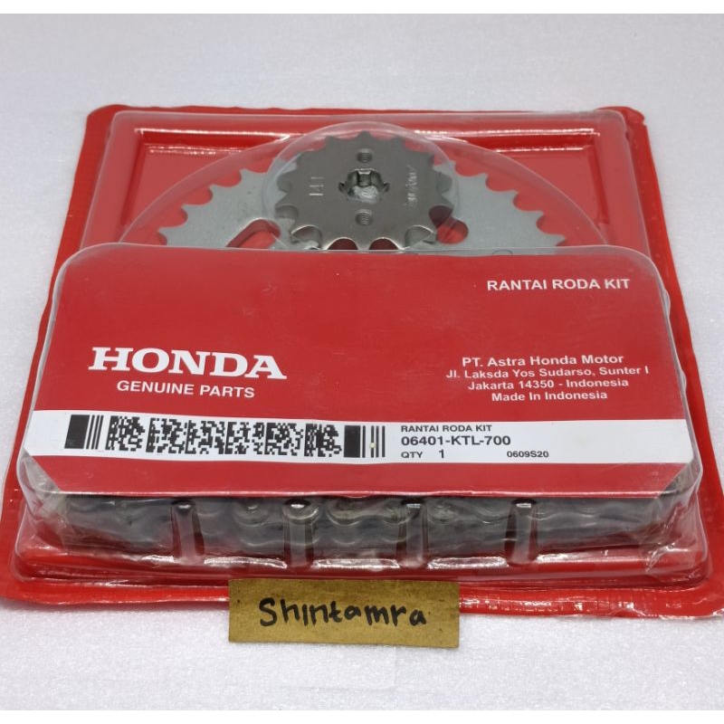 Gear set KTL Gear plus Rantai Supra fit New Supra Fit s Supra tit x.  Supra x125 Karbu Revo lama 100