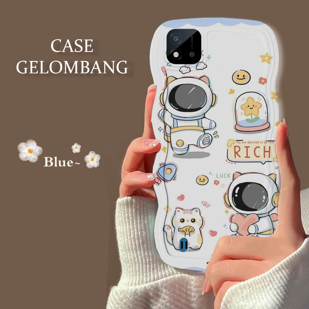 Soft Case GELOMBANG Hp Realme C11 2021 - Realme C11 2021 - Case Pro Camera - Fashion Case Motif Astr