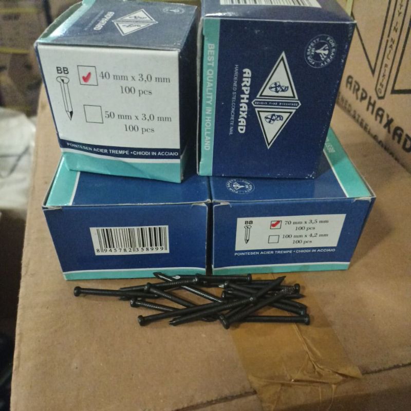 paku beton hitam"MURAH"/PAKU  BETON/PAKU 2 CM 3CM, 4CM, 5CM, 7CM, 10CM
