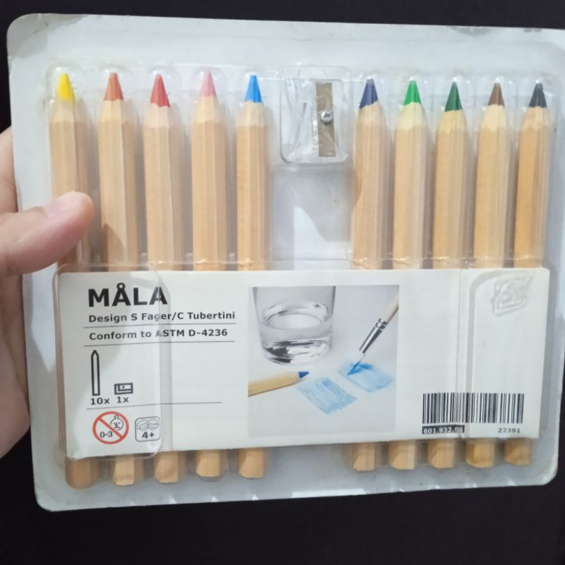 

IKEA MALA pensil warna plus peruncing colored pencil TC-0909