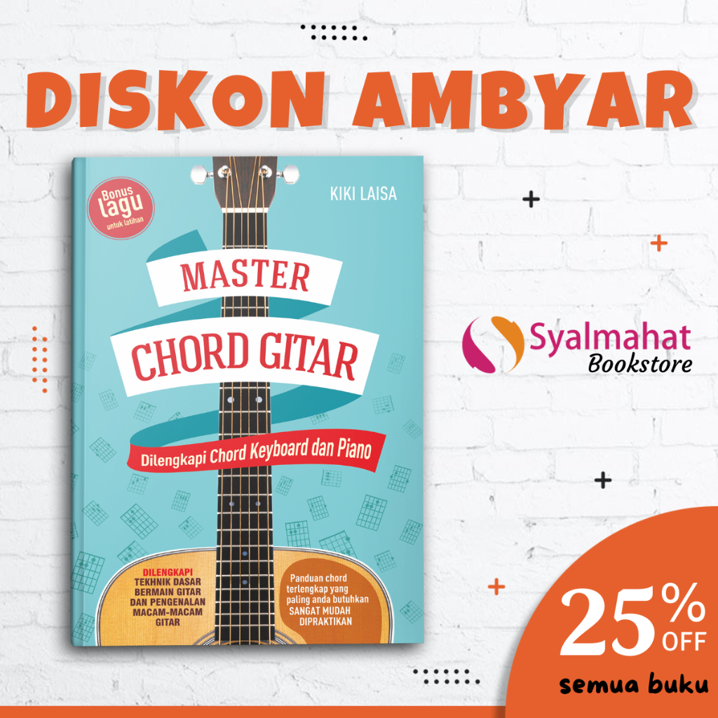 BUKU MUSIK KUNCI GITAR MASTER CHORD GITAR