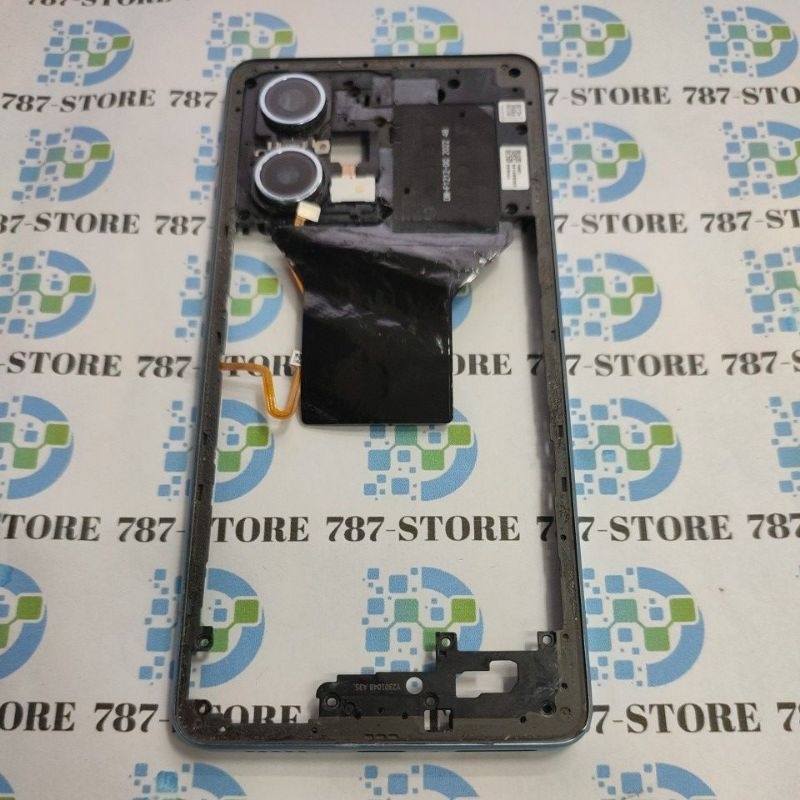 REAR ASSY MIDDLE FRAME XIAOMI REDMI NOTE 12 PRO BLUE ORIGINAL BEKAS