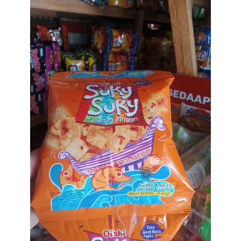 

Oishi Suky Suky Makanan Ringan Rasa Sweet & Spicy 10Pcs