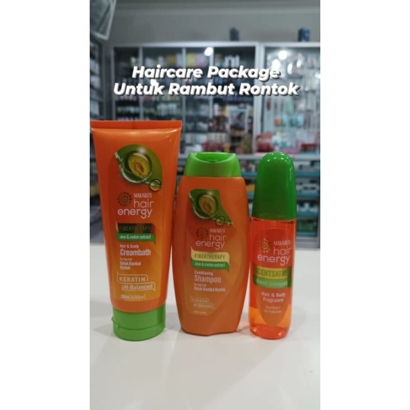 Paket Makarizo Haircare Untuk Rambut Rontok Perawatan Rambut Rontok Shampoo Conditioner Creambath Ha