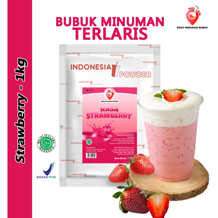 

Powder Minuman SUL7AN Rasa Strawberry / Stroberi 1 Kg