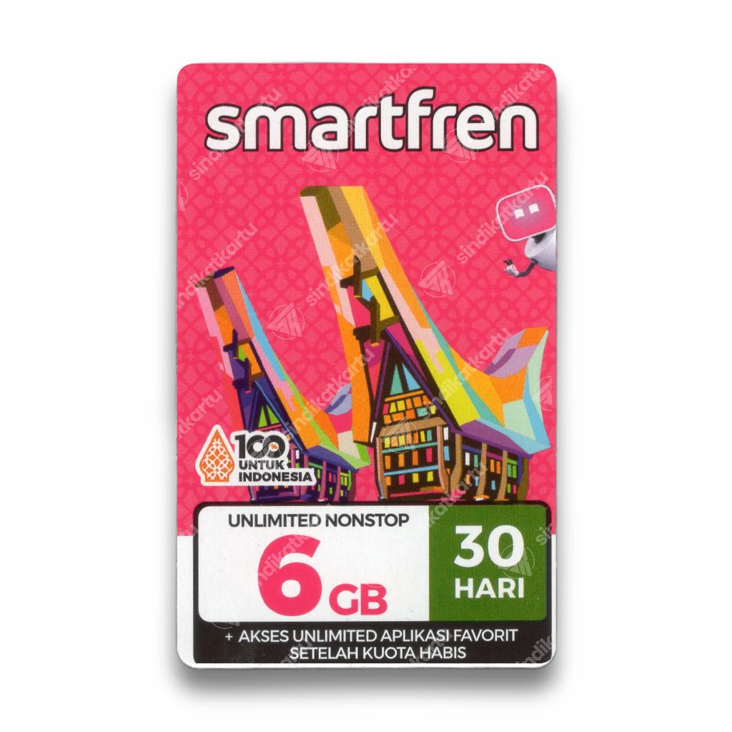 Voucher Smartfren UNLIMITED NONSTOP 6GB 30Hari