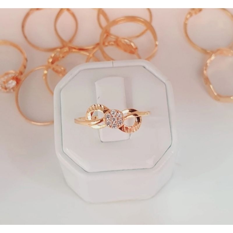 Cincin Wanita Emas Asli Model Terbaru Kadar 375