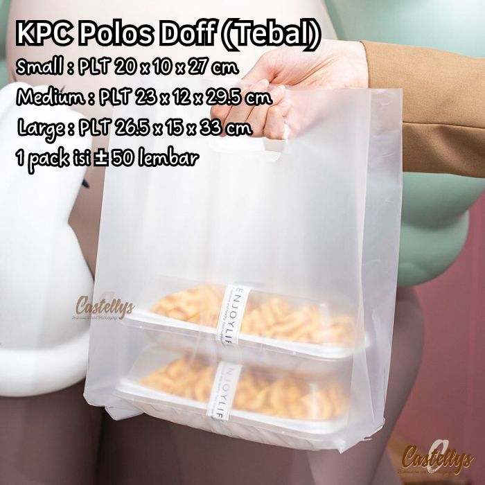 Kantong Kresek Tas Plastik Import KPC Polos Doff Plastic Goodie Bag Hampers