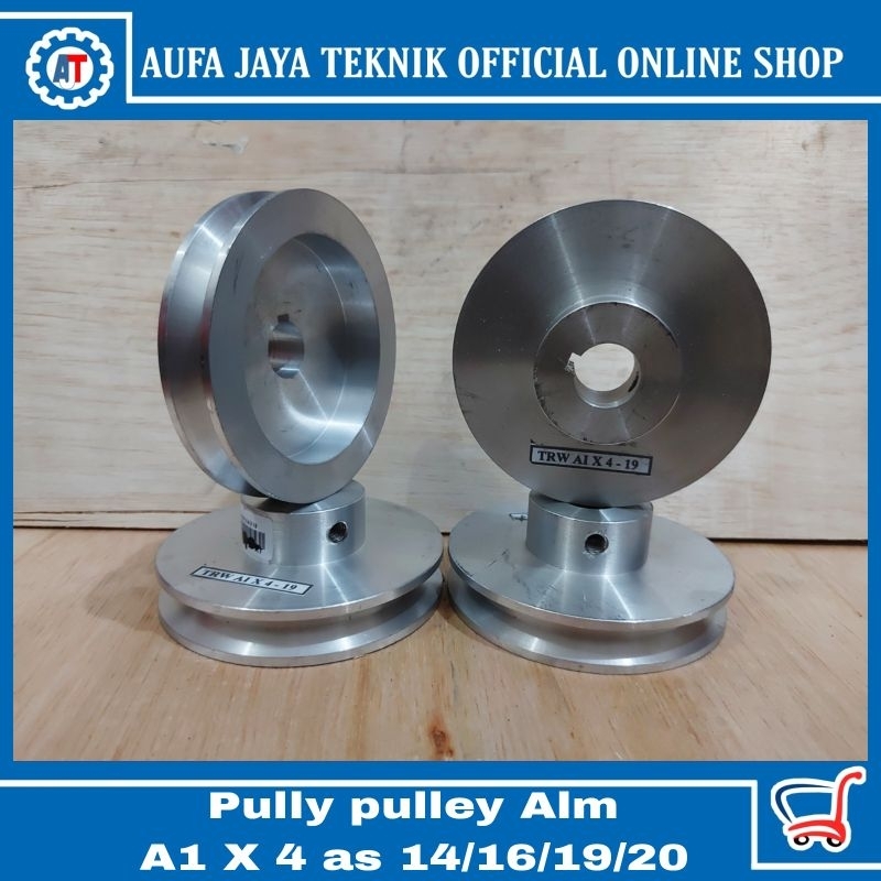 pully puli aluminium A1x4 as14/as 16/as19/as20 puli puli 4inci/puli dinamo