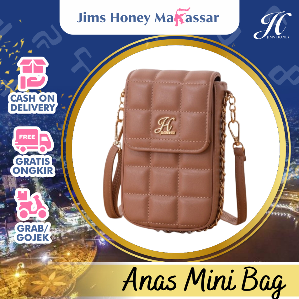 JIMS HONEY MAKASSAR ANAS MINI BAG Tas Selempang Wanita Dompet Murah Import Mini Slingbag Jimshoney