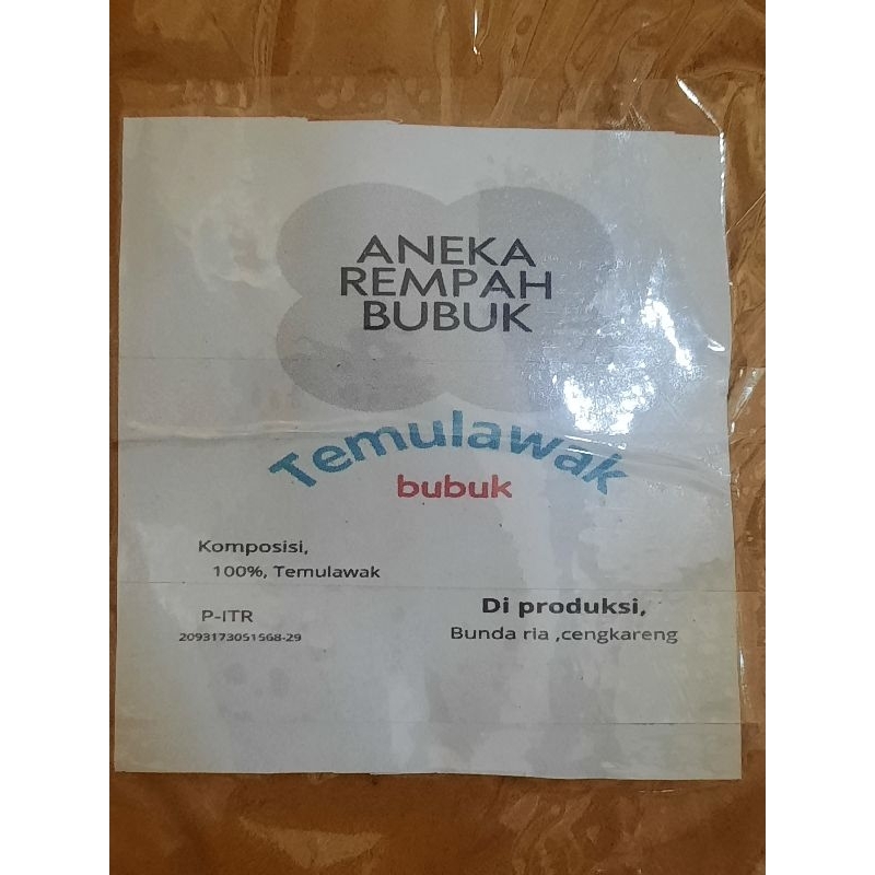 

temulawak bubuk asli 100 gram by bunda ria