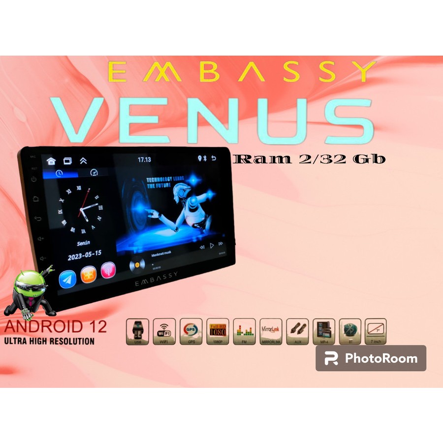 Android Embassy Venus 9 inch 2/32 / head unit tv double din deckless embassy