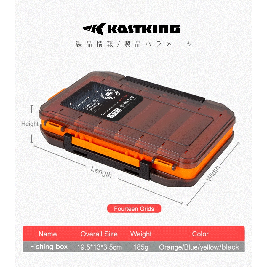 [OFFICIAL] KastKing Double Side Fishing Box Kotak Plastik Penyimpanan Umpan Pancing Dua Sisi Kotak A