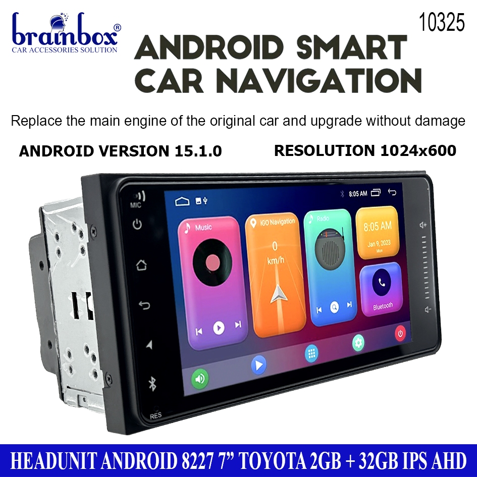 Head Unit Android 7inch Toyota 2GB + 32GB TV Tape Mobil Headunit