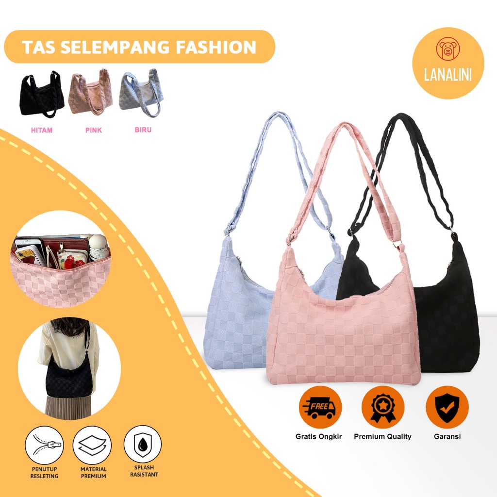 Sling Bag Tas Selempang Bahu Slingbag Cute Lucu Sekolah kuliah Fashion Wanita Cewek Cewe  Aesthetic 