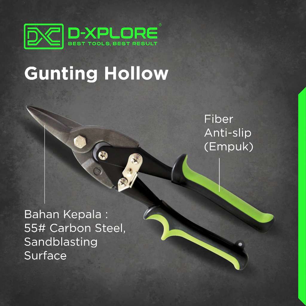 D-XPLORE Gunting Hollow / gunting seng 10 INCH aviation snips 10inch ORIGINAL gunting holo / Gunting