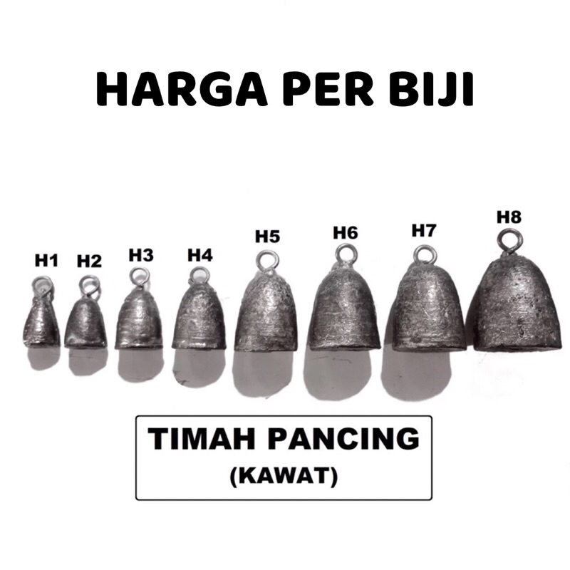 Timah Pancing Lonceng Kawat Harga Per Biji