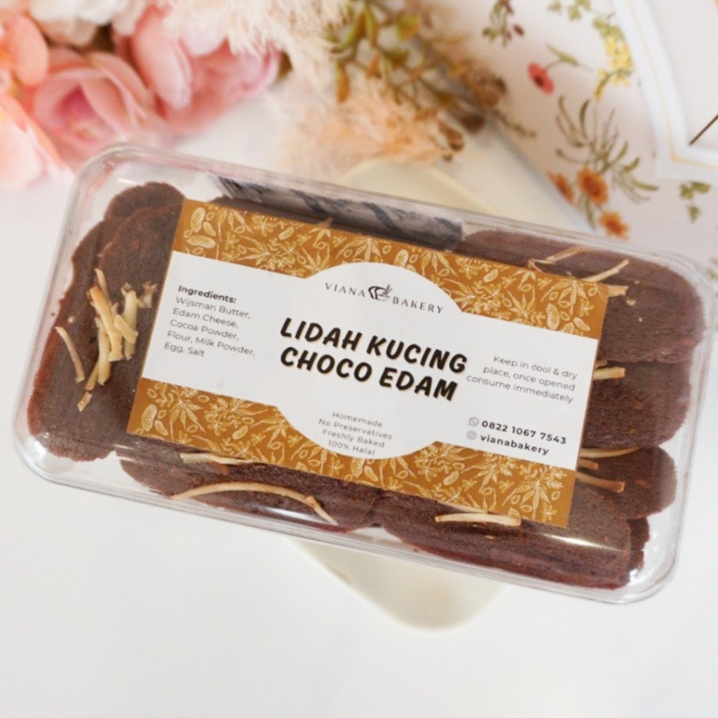 

Lidah Kucing Choco Edam / Kue Kering Lidah Kucing Coklat / Cookies