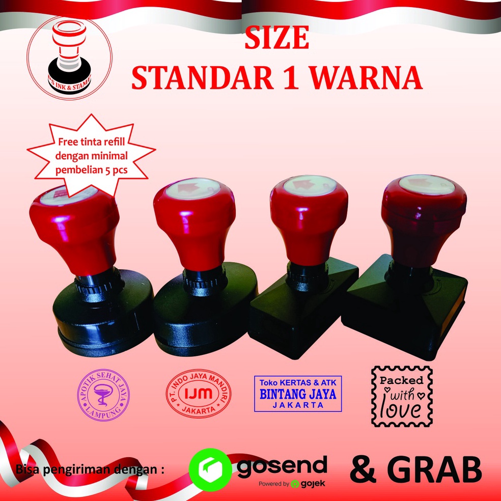 

OVY335 PENJUALAN CEPATBEST SELLER StempelOtomatisFlashWarnaSizeStandar