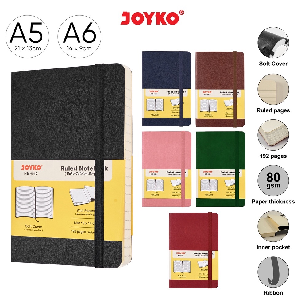 

BYX465 COD Notebook Buku Tulis Catatan Diary Agenda Joyko Soft Cover