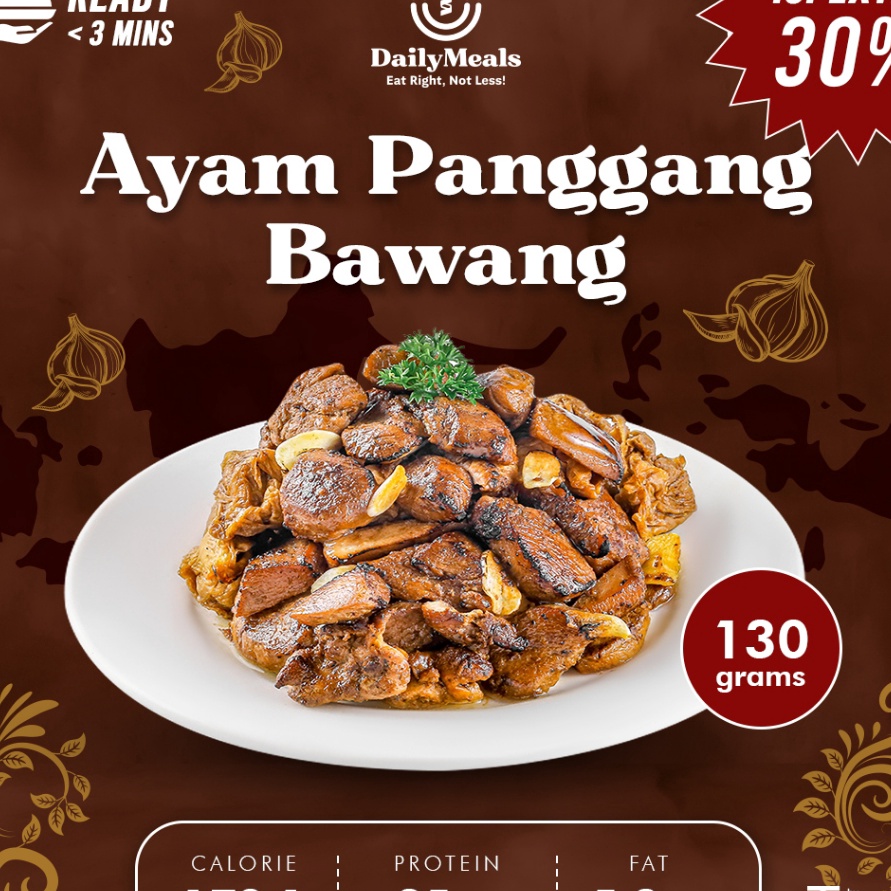 

Penjualan TerbaikCOD Lauk Frozen Siap Masak Ayam Panggang Bawang Meal Prep