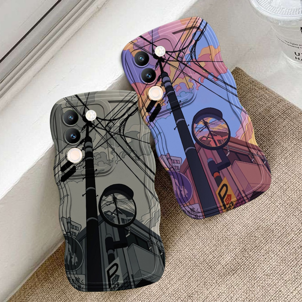 [CV-10]Softcase Gelombang Vivo V29E 5G 2023 Terbaru Casing Handphone Silikon Vivo V27E V27 Y17s Fash