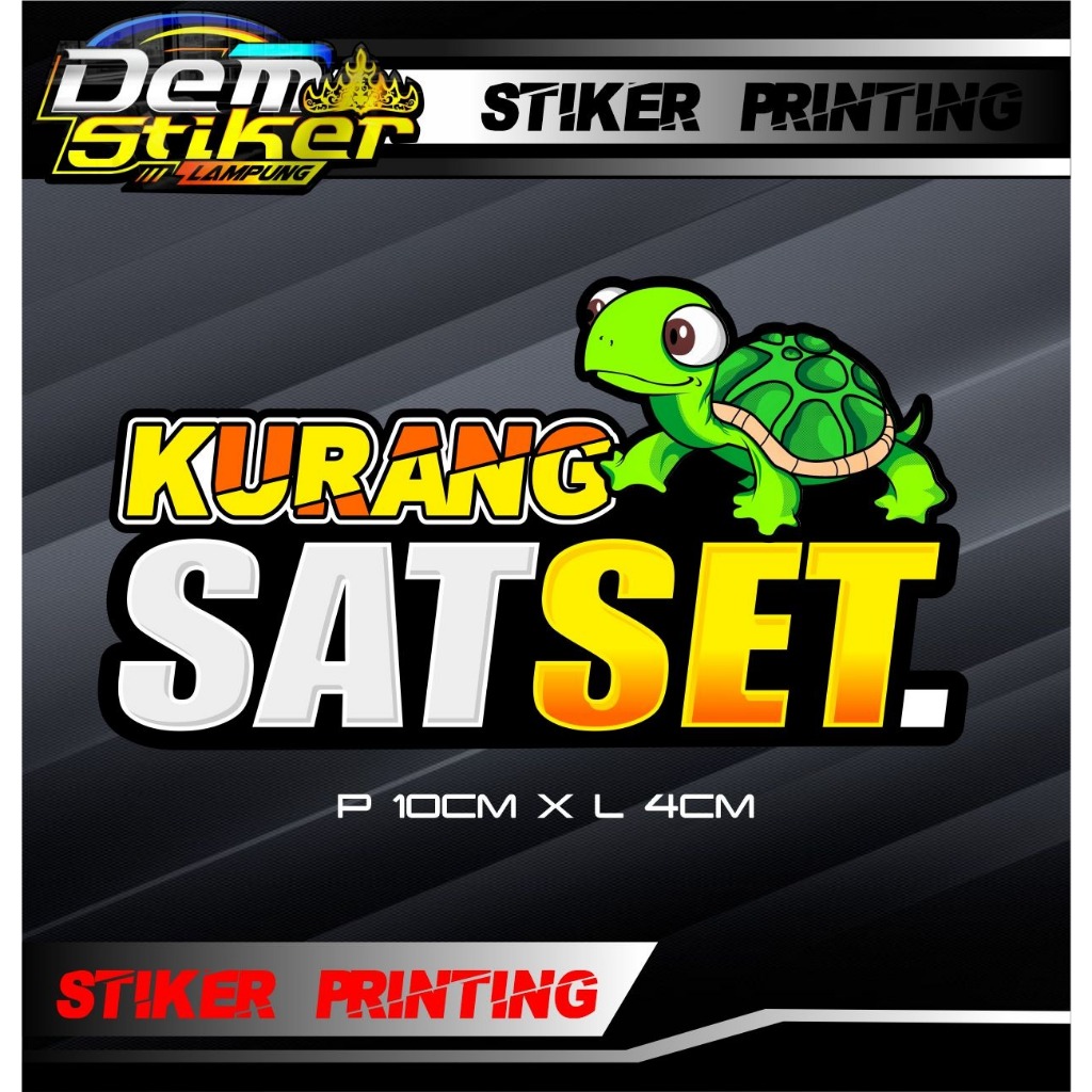 STIKER PRINTING KURANG SAT SET STIKER PRINTING +LAMINASI TERBARU