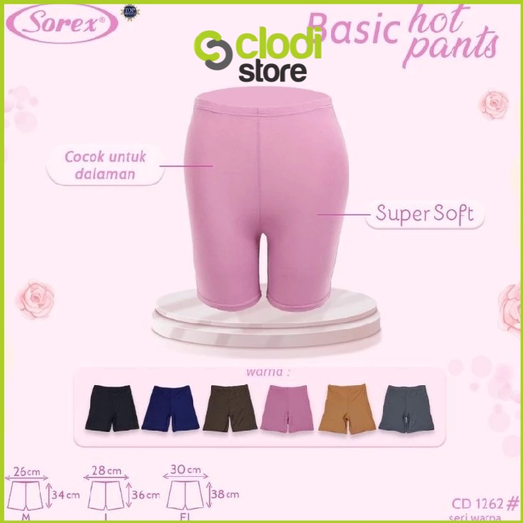 99 BRANDS FESTIVAL SOREX BASIC HOT PANTS K351  SHORT PANT WANITA SOREX UNDERWARE ART 1262 HARGA PER 