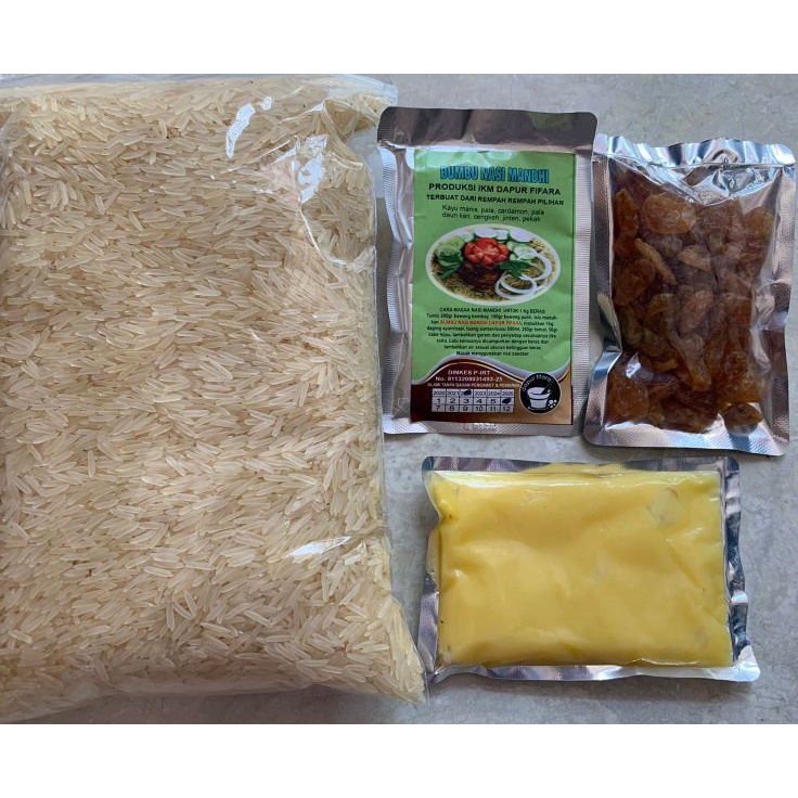 

Ready Stok MURAH PAKET BERAS BASMATI BUMBU MINYAK SAMIN KISMIS bisa buat 1214 porsi