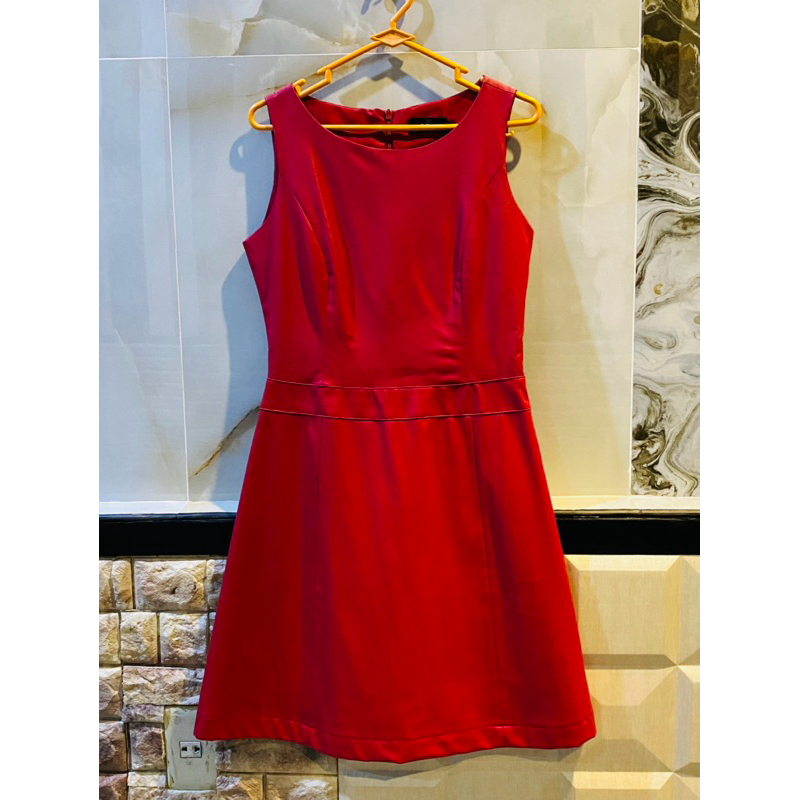 [NEW W/O TAG] THE EXECUTIVE Leather Red Dress