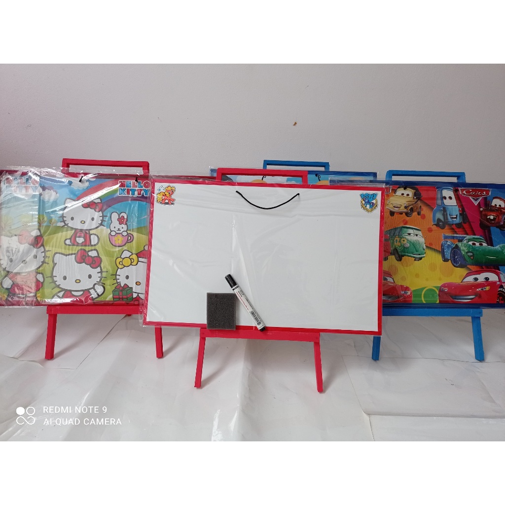 

PROMO satu set lengkap alat tulis alat belajar papan tulis whiteboard anak tk sd bisa di hapus plus kaki penyangga penyanggah bisa berdiri karakter kartun mainan edukasi paket murah