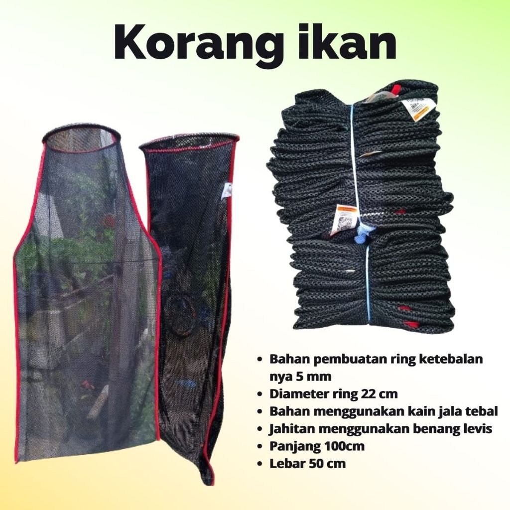 Korang kain keramba tempat ikan 100cm