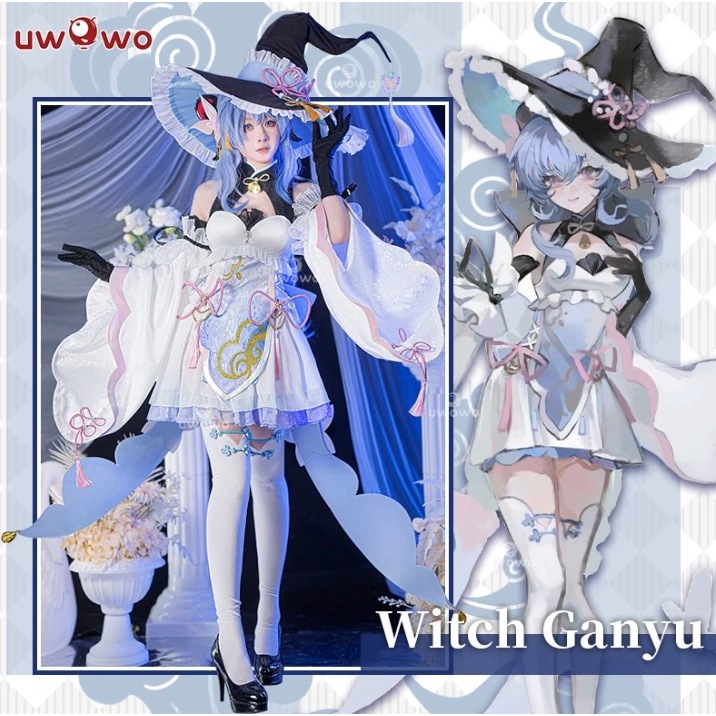 UWOWO Witchh Ganyu Cosplay UWOWO Genshin Impact Fanart Ganyu Little Witchh Cosplay Costume Canival H