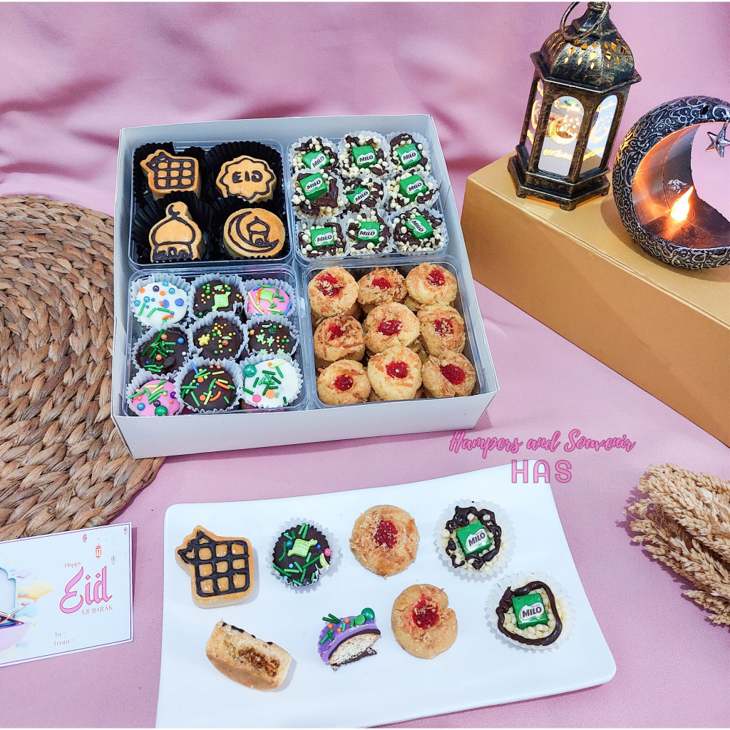 

Kue Kering Nastar Coklat Thumbprint Milo Springleks Ketupat Parcel Hampers Bingkisan Lebaran Idul Fitri