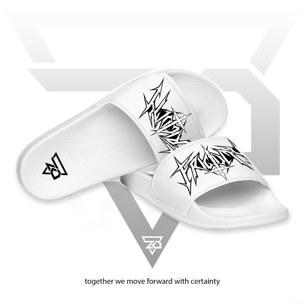 Top Produk Sandal Slop Pria Friday White  Sandal Slop DIstro  Sandal Slide Pria