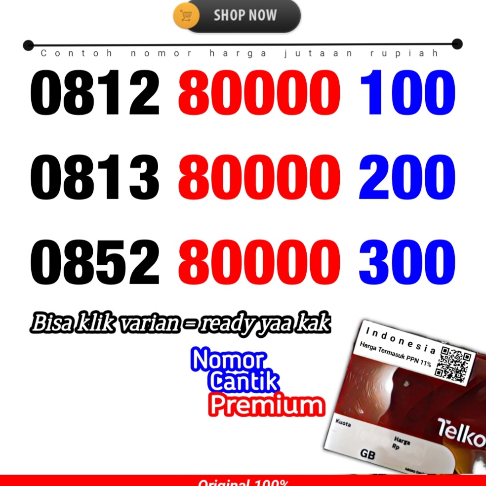 LANGSUNG ORDER Nomor Cantik Telkomsel Simpati Kartu AS Bisa Pilih Nomor  Double Ribuan ABAB TAHUN AB