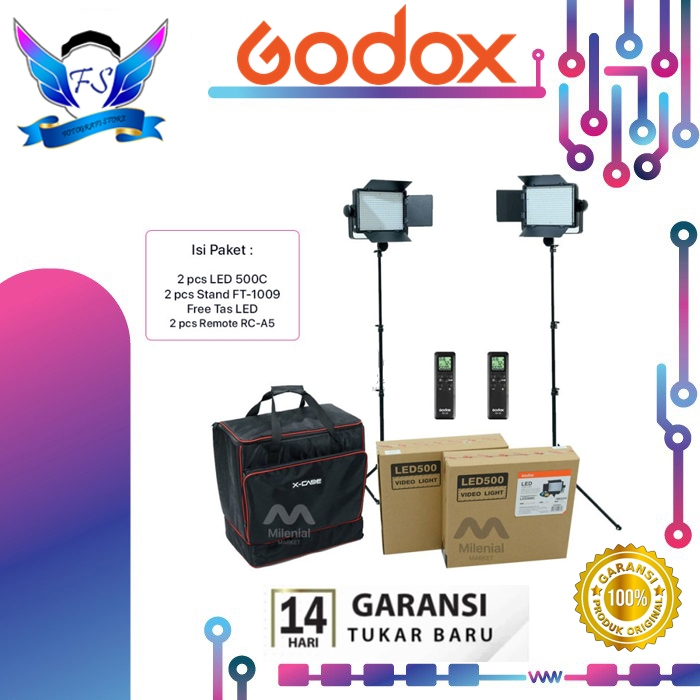 Paket Led Godox 500C with Bag LED 500C 500 C
