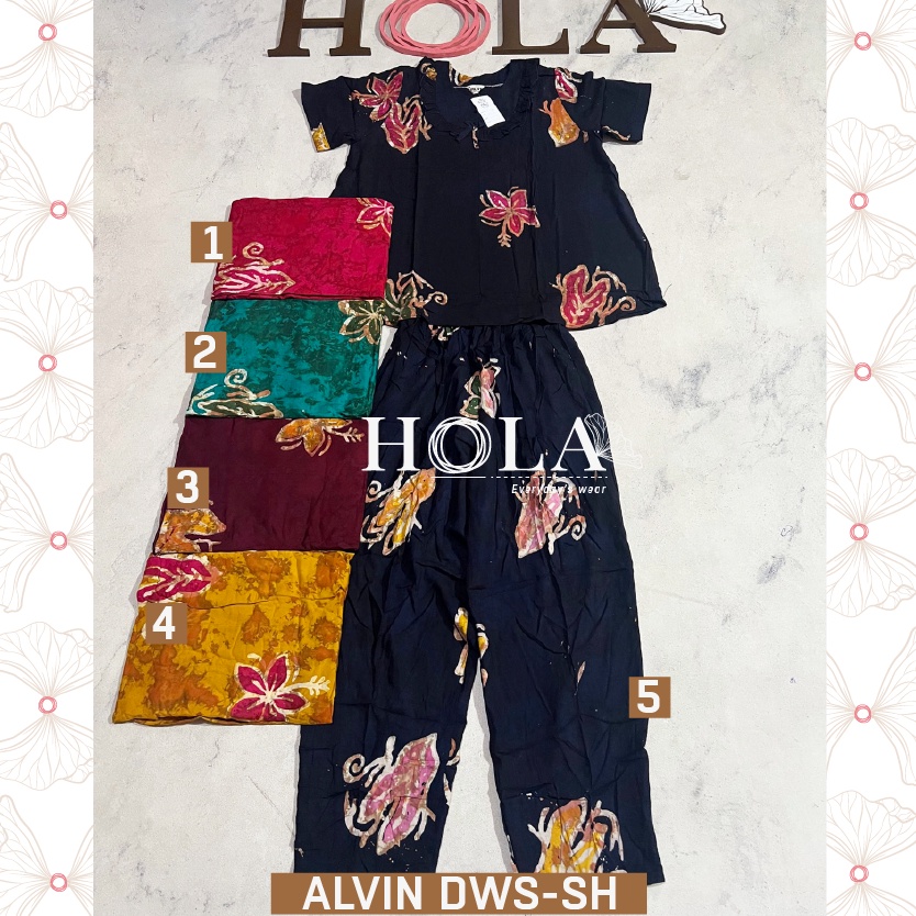 ART S54Q Setelan Cp Alvin Dewasa tangan Pendek Setelan Batik Homie oneset setcel rumah adem
