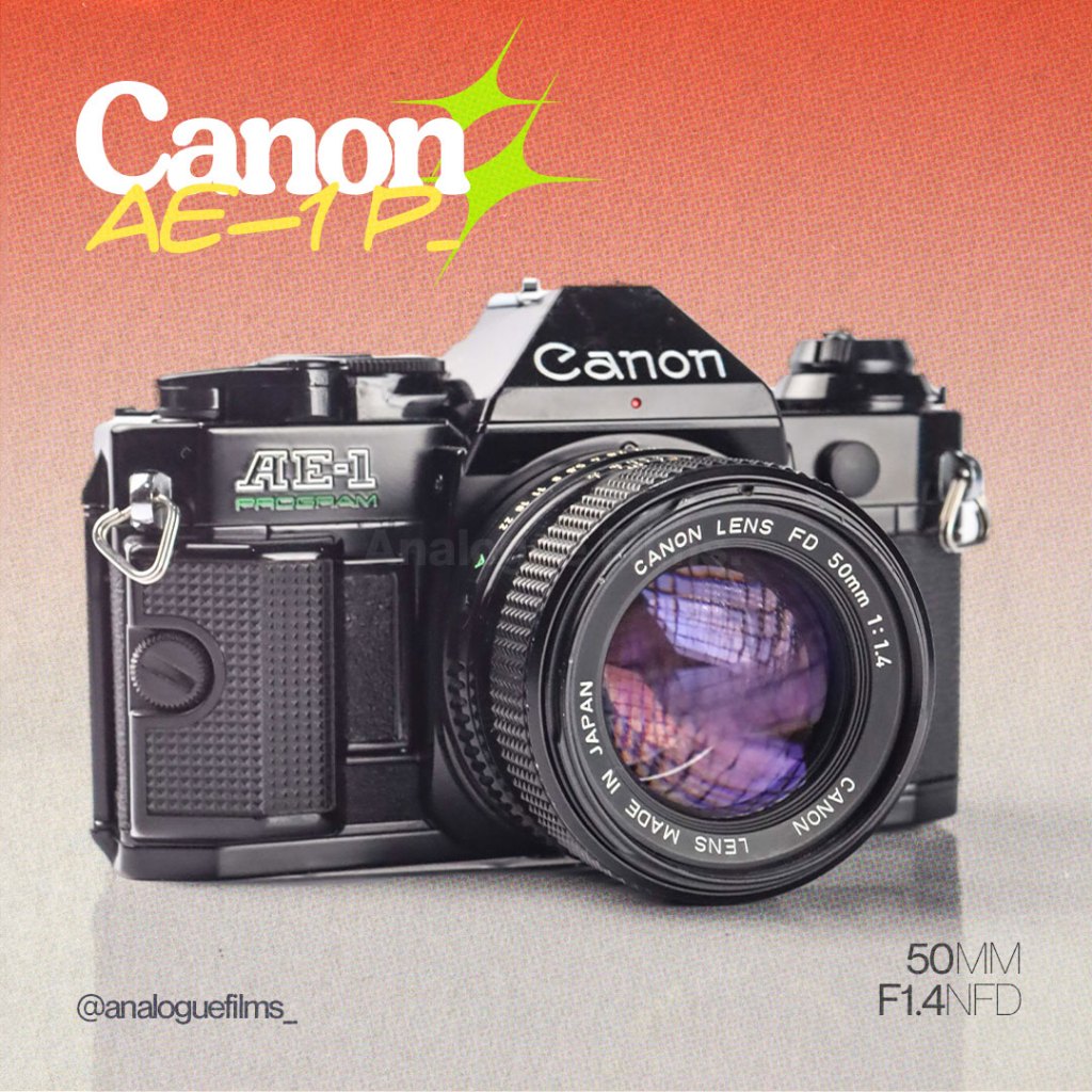 Kamera Analog Canon AE-1 Program kit 50mm f1.4 New FD Mint (3)