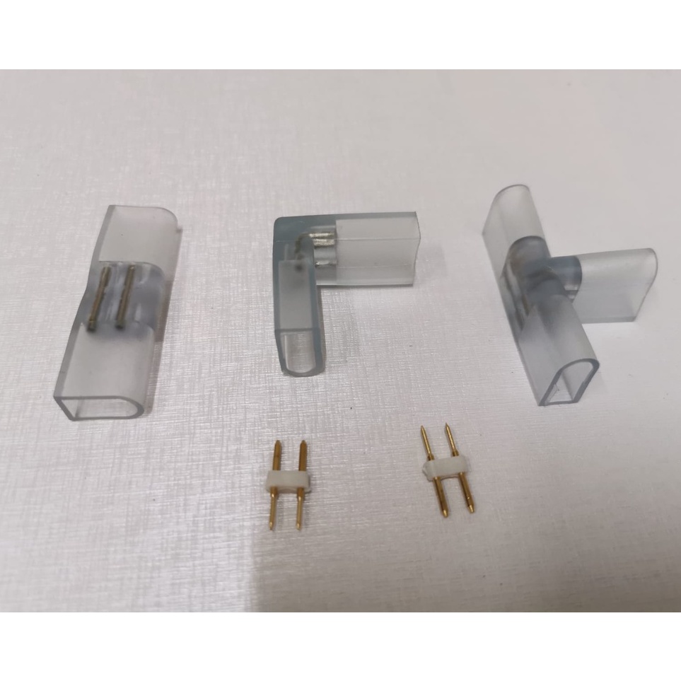 Sambungan Lampu Led Neon Flex  Led Strip Selang 55  2835 SMD T  BENTUK LURUS