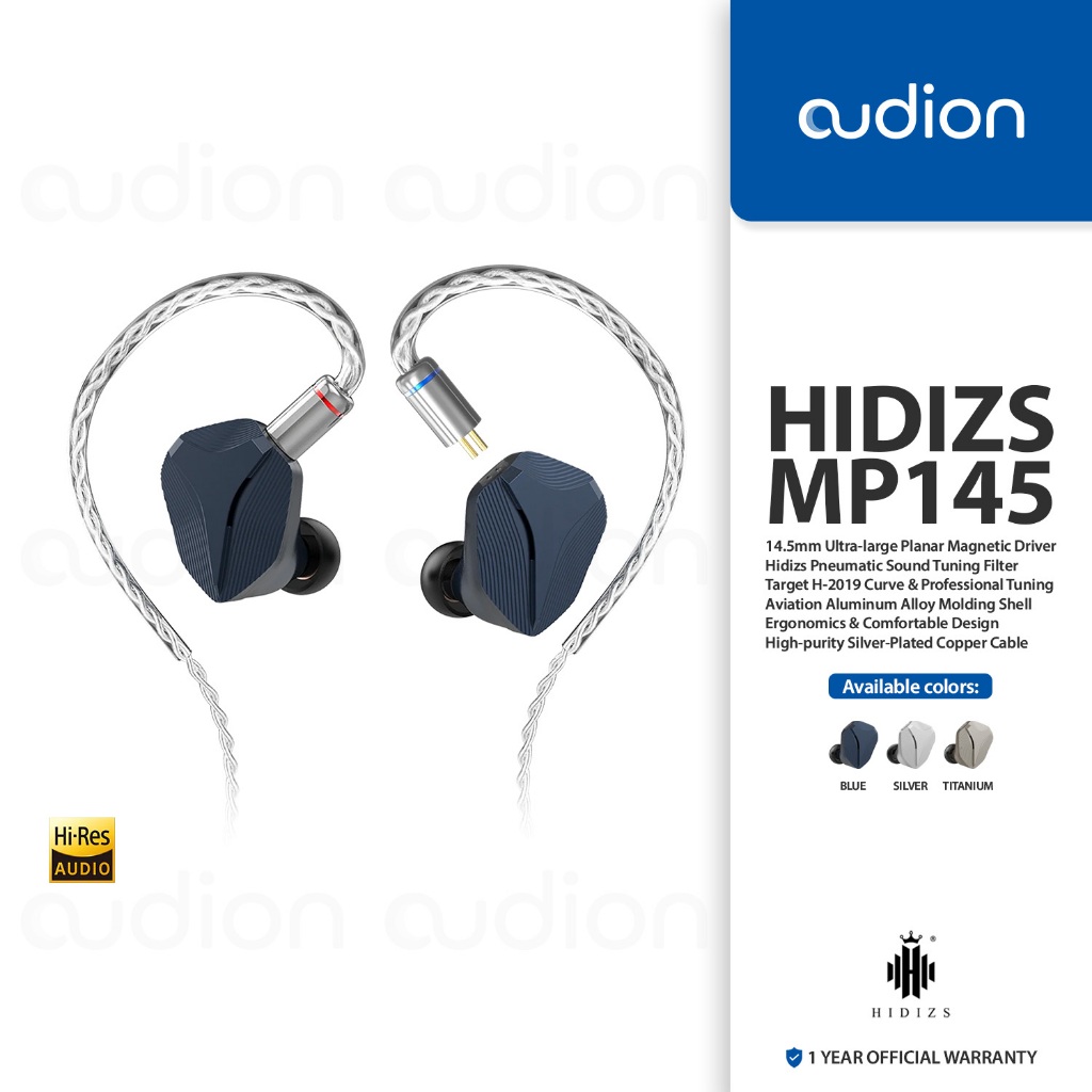 Hidizs MP145 14.5mm Planar Driver with Tuning Filter Hi-Res In-ear IEM