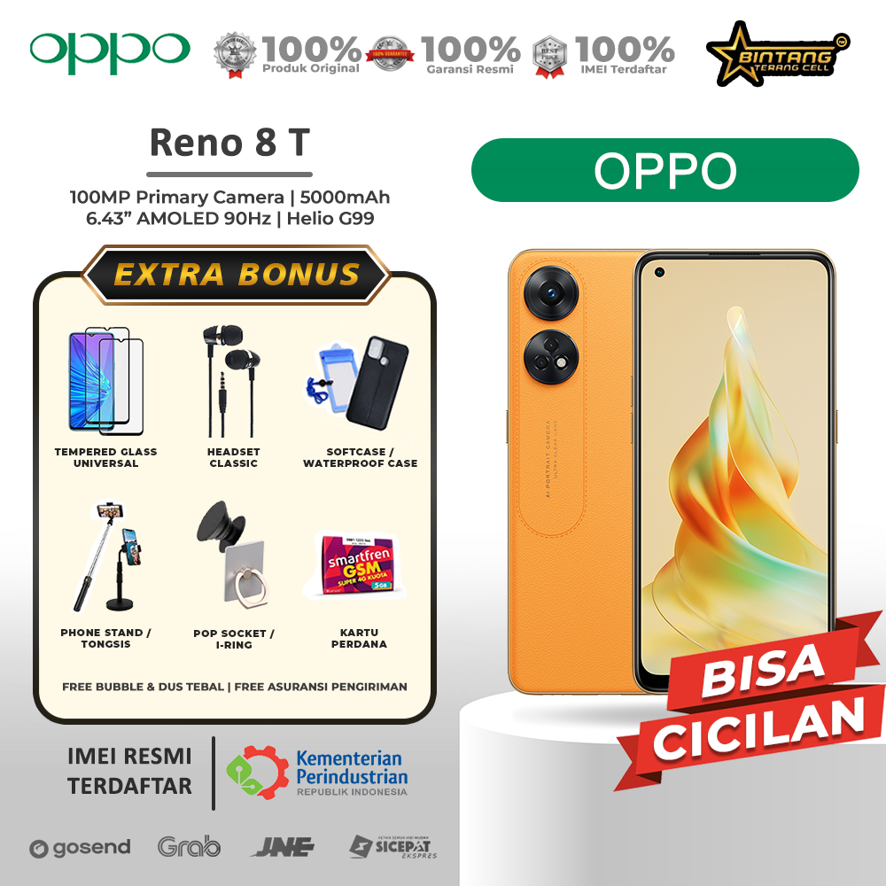 [flashsale] oppo reno 8T 5G reno8T 4G ram 8/256gb ram 8/128gb oppo reno8 4G reno8T 4G ram 8/256gb ga