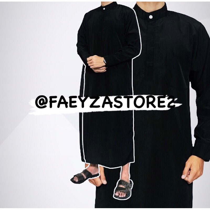 Gamis Jubah Pria Manset Tangan | Gamis Pria hitam | Jubah gamis Pria dewasa | gamis cowo | gamis jub