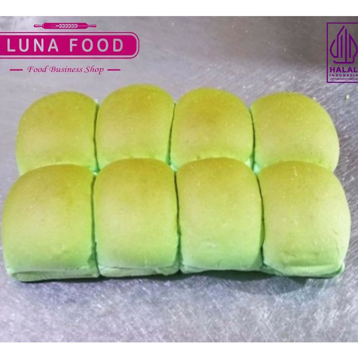 

MEGA SALE Supplier UMKM Roti Kukus Pandan isi 8 PREMIUM Hotel Kadet Kuro Pandan Untuk Ropang