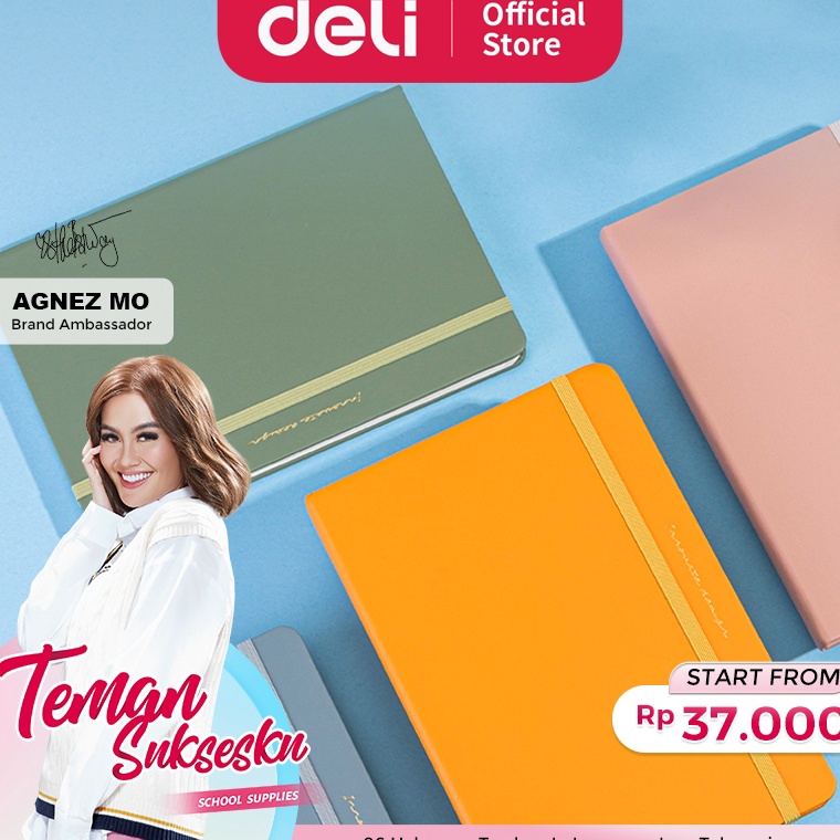 

SNK314 Free Ongkir Deli Leather Cover Notebook Buku Catatan Cover Kulit A5 96 Lembar Warna Pastel 22295
