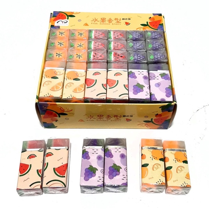 

DYH951 SALE Harga Grosir 1kotak 36pcs Penghapus Eraser Karakter Bola Dan Buah Ukuran Besar