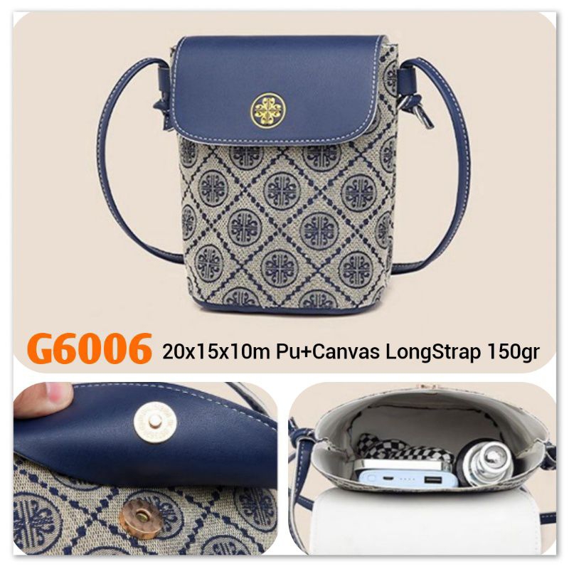 Gij. Phone Bag Tas Selempang HP Wanita Slingbag Mini G6006 1kg8 TB MINI SLING PHONE BAG 20cm Blue Ta